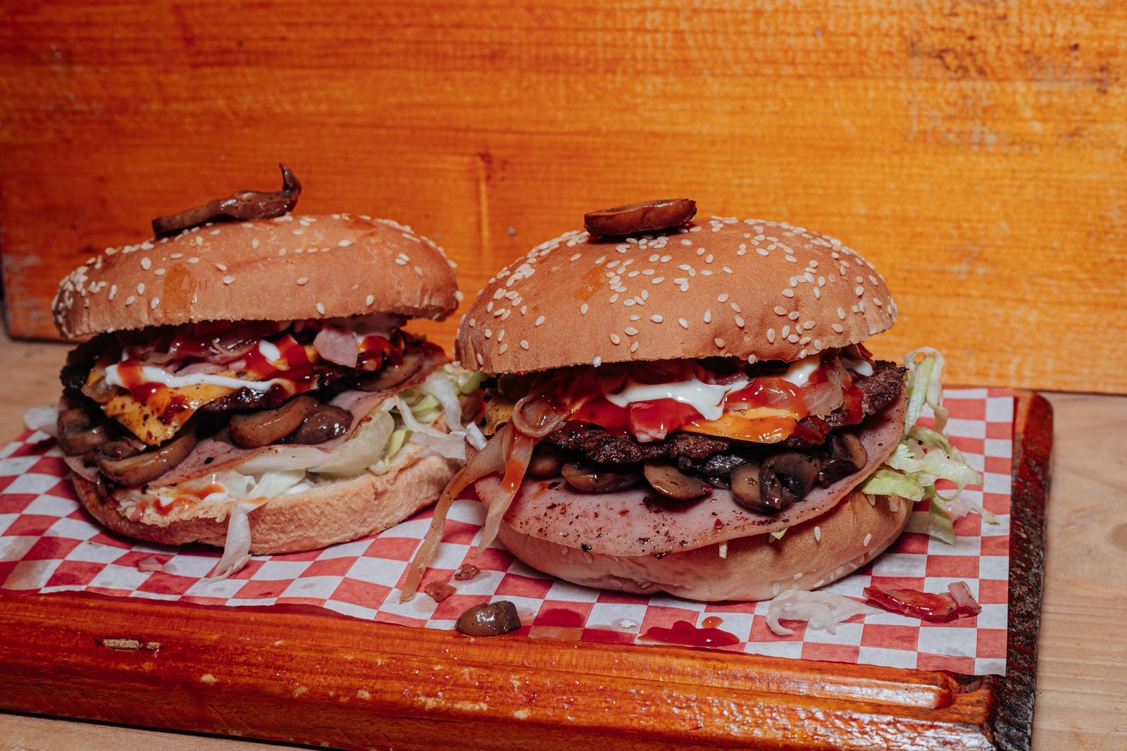 Combo - 2 Hamburguesas con Champiñones