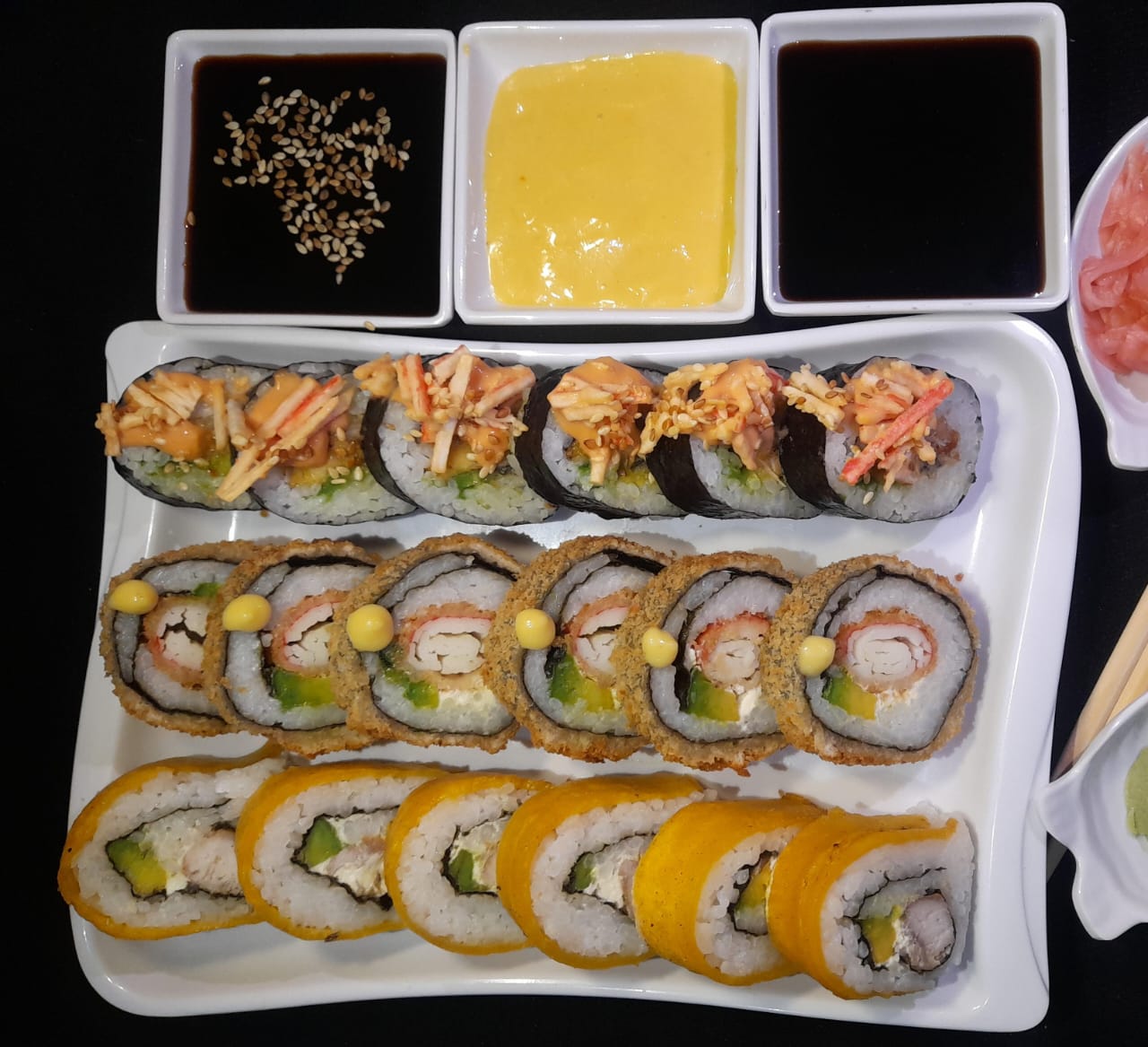 36 PIEZAS (A) + 2 GALLETAS  TEMPURA