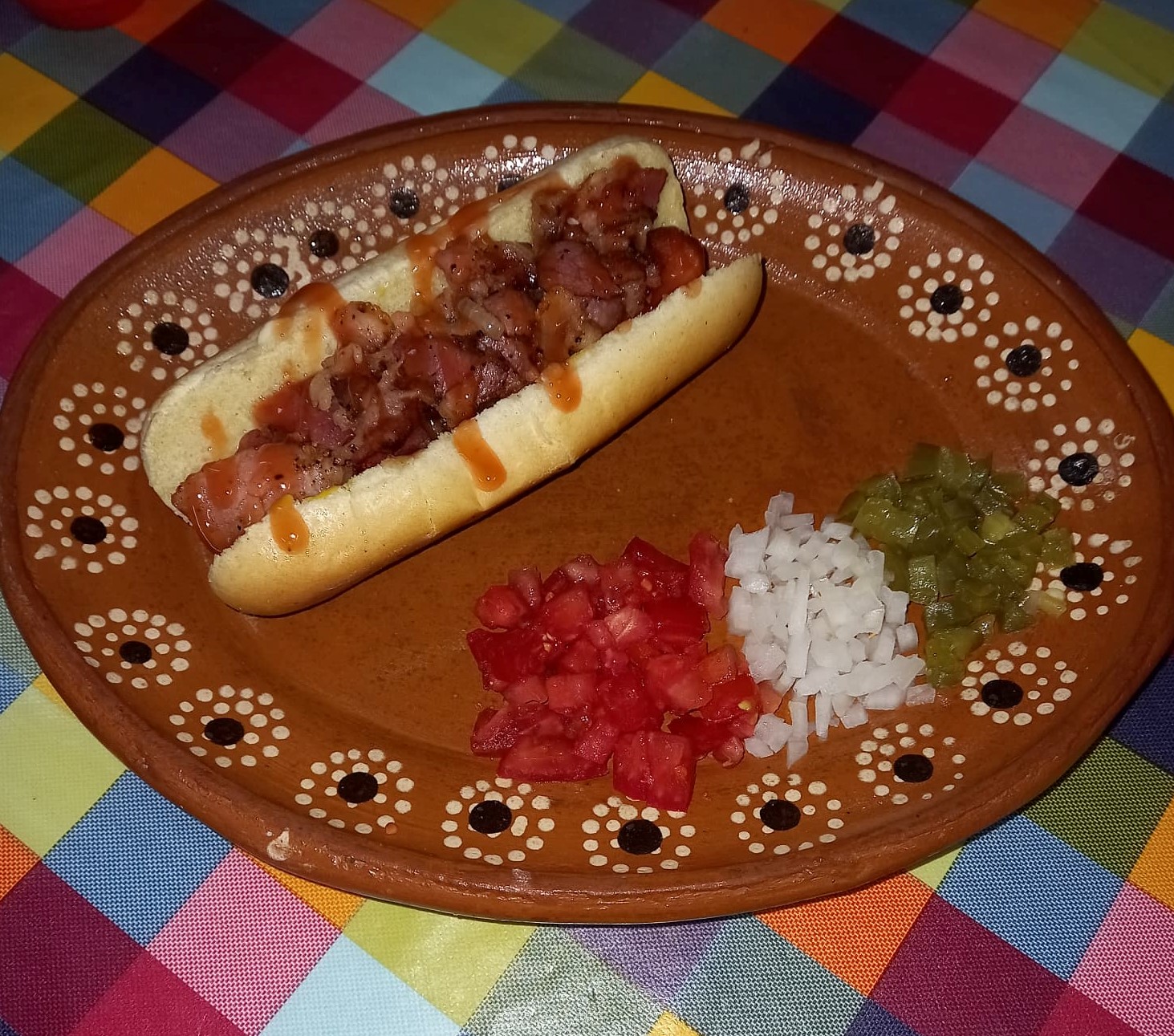 3 Hot dog con tocino