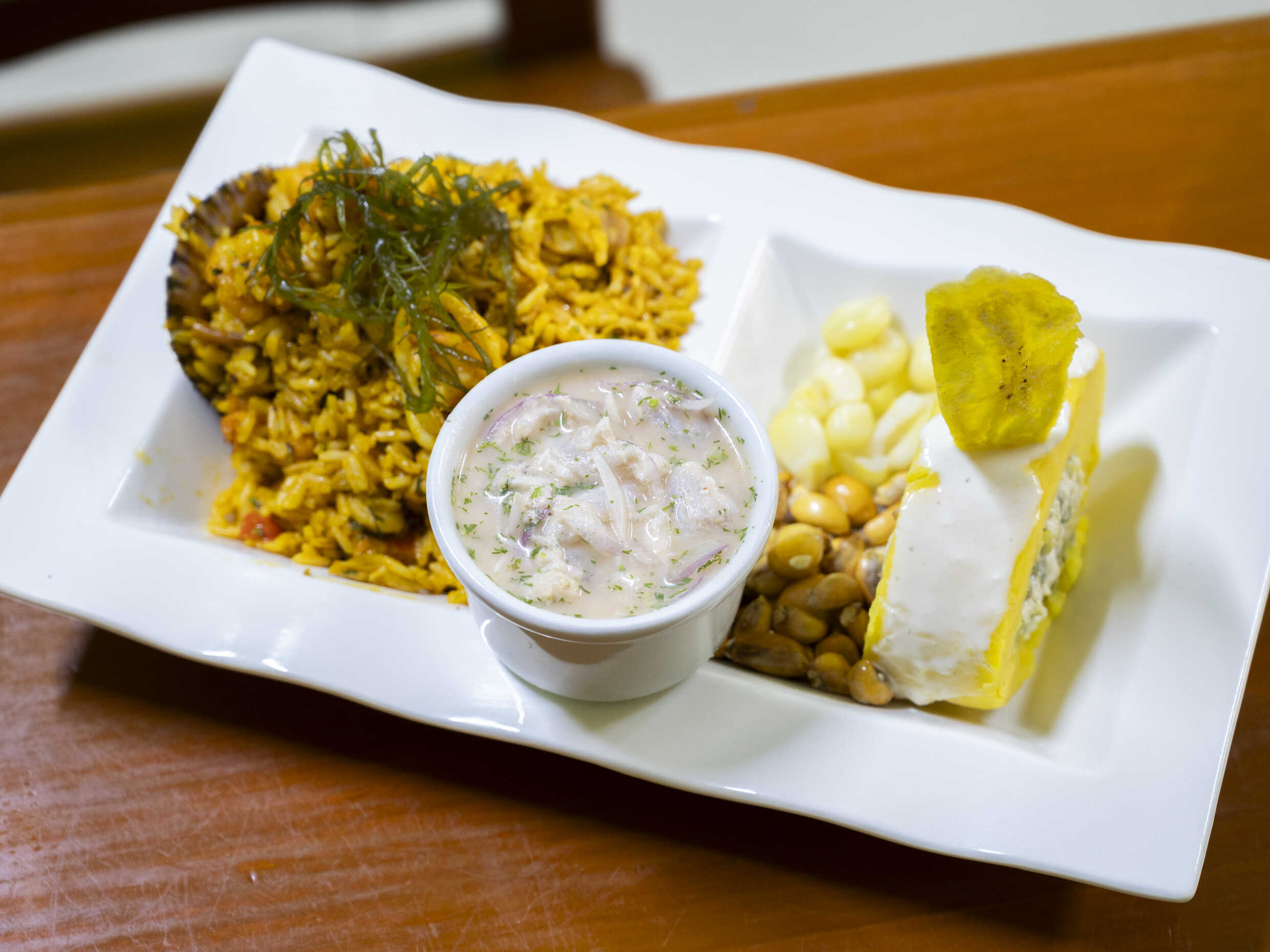 Arroz con Mariscos y Causa