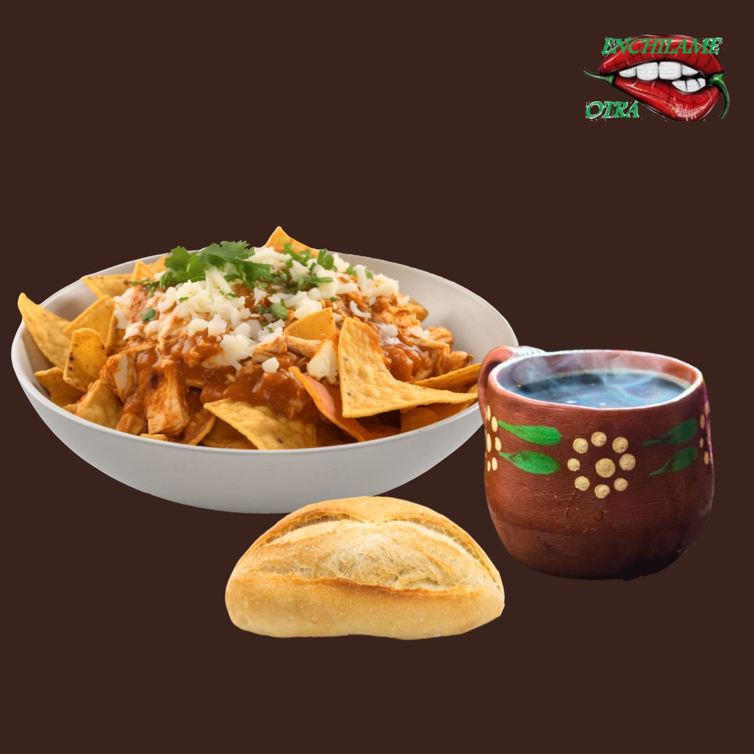 Chilaquiles + 1 Pan + 1 Cafe de Olla