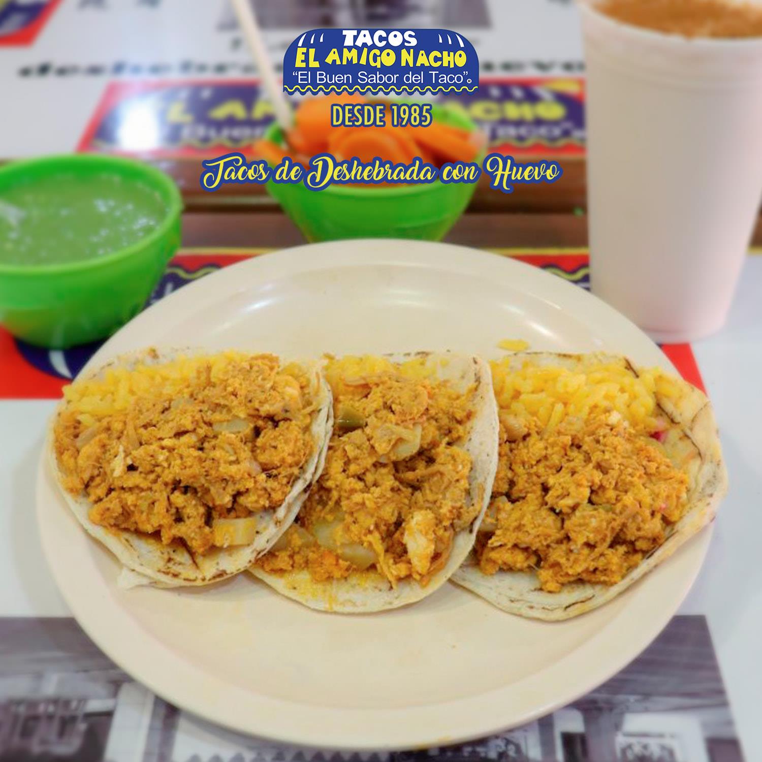 TACO DE DESHEBRADA CON HUEVO