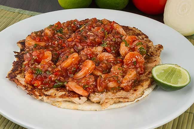 Cañón con Camarones al Ceviche