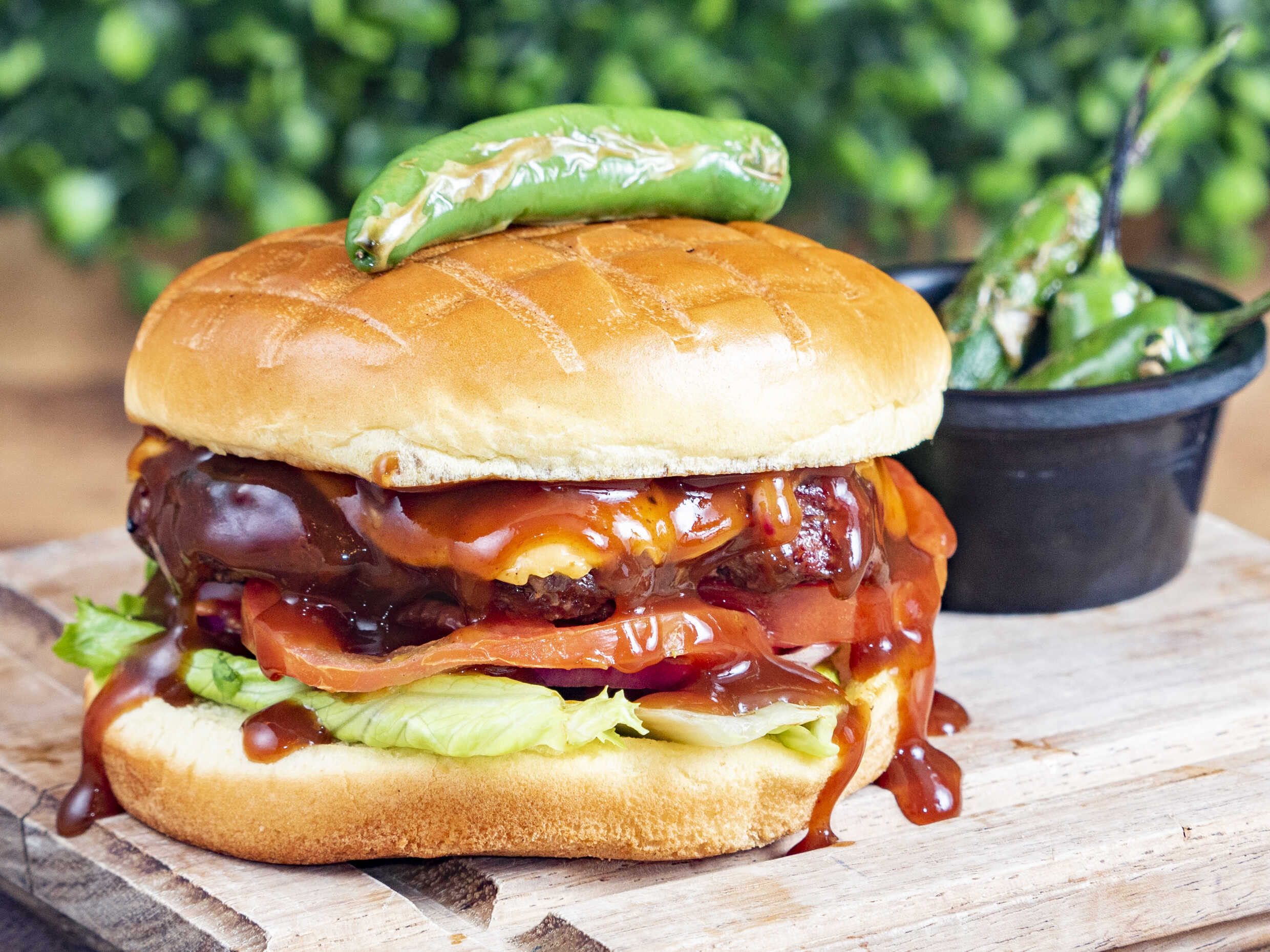 Hamburguesa a la BBQ