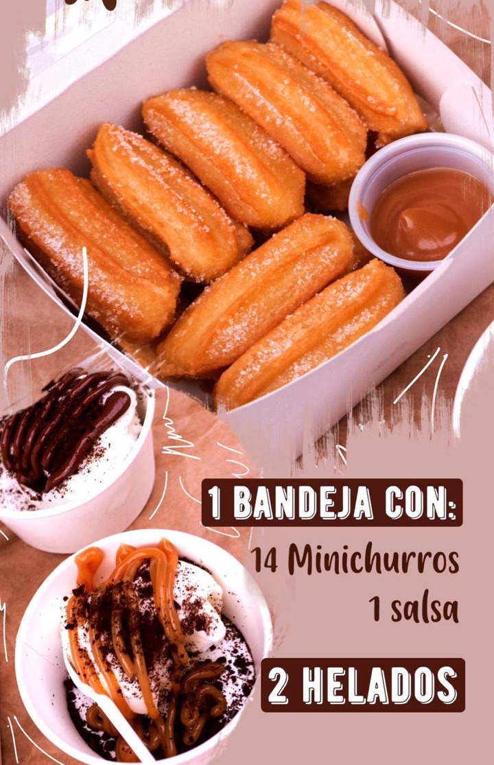 Churros con Helado para Compartir