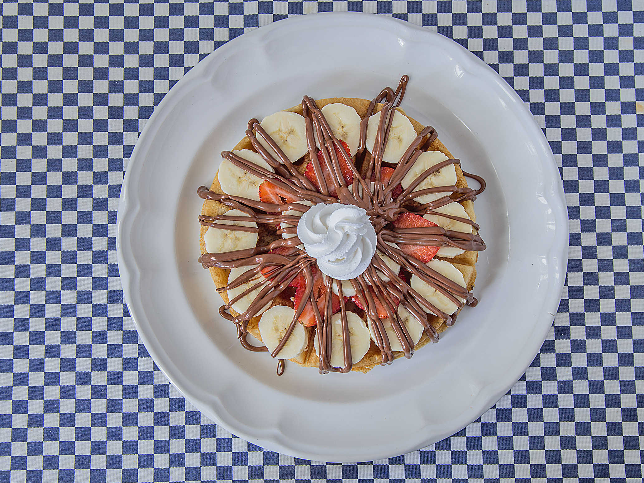 Waffle Platano Fresa Nutella
