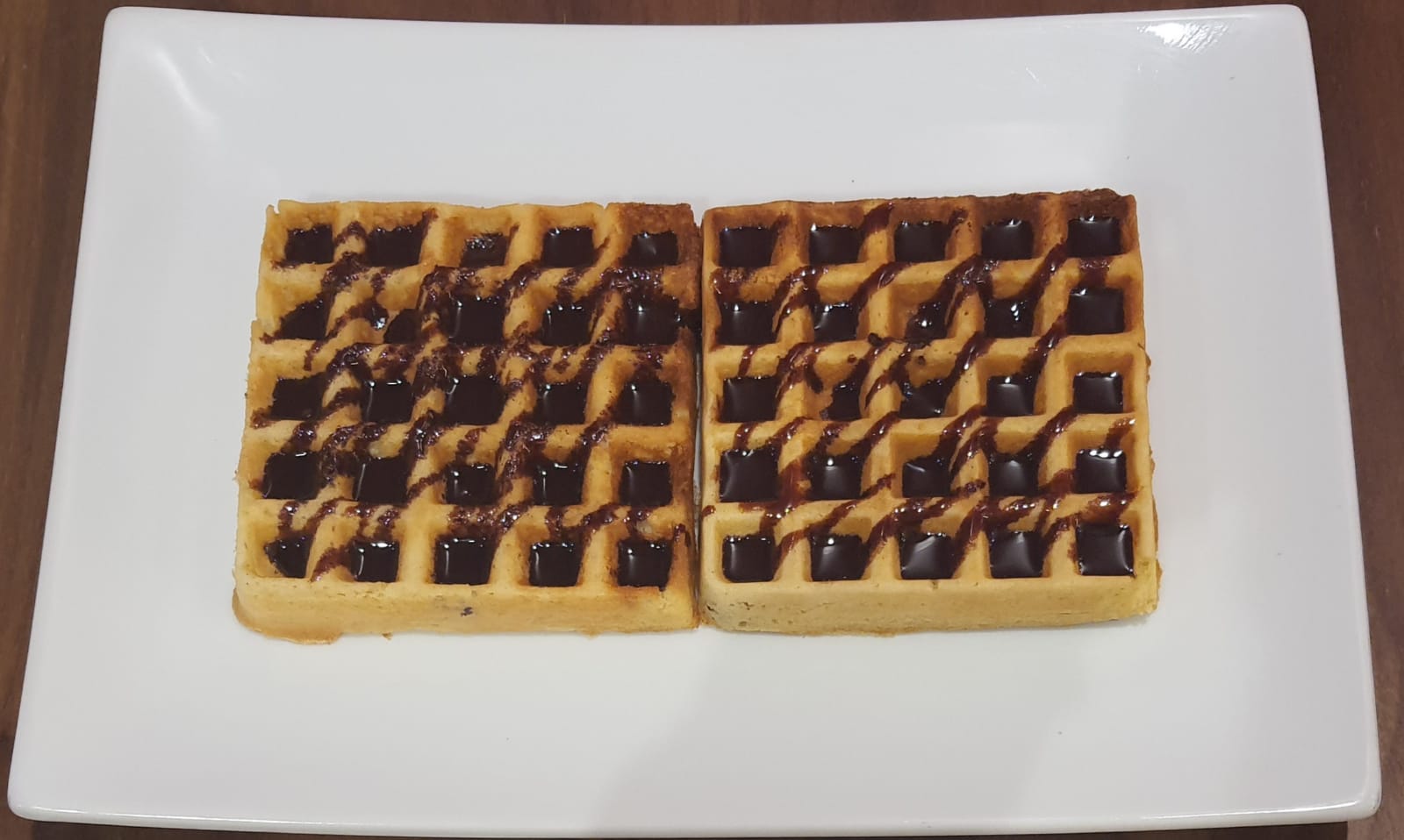 Waffle Salsa de Chocolate