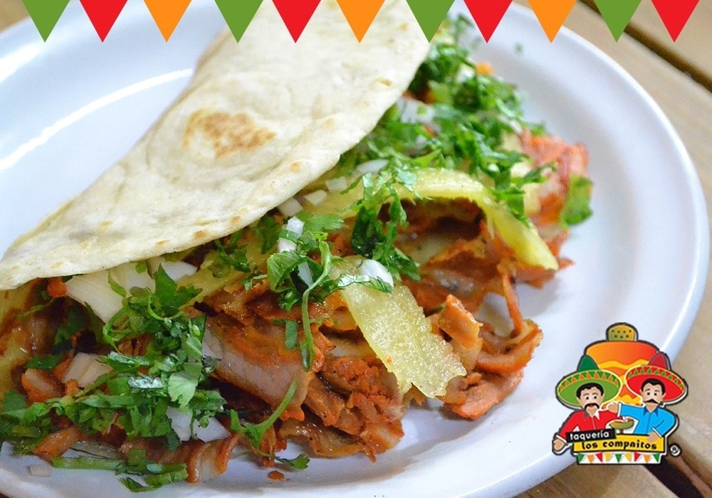 TACO AL PASTOR CON TORTILLA HARINA