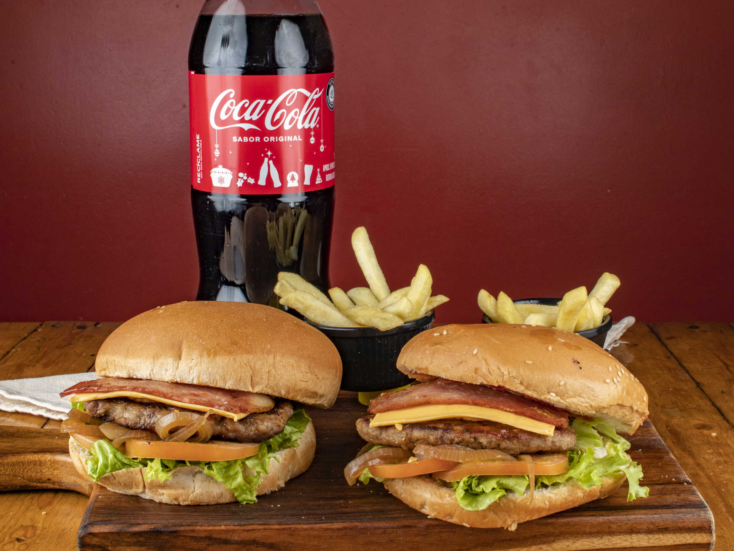 Combo para 3 Hamburguesas + 3 Papas + Bebida litro