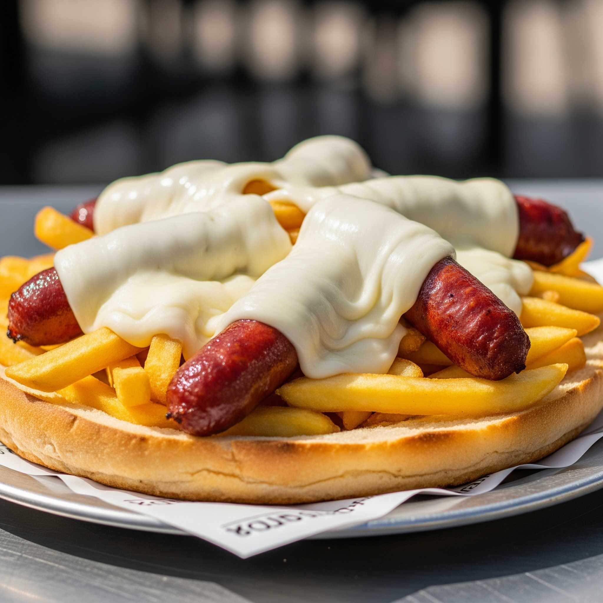 Salchipapa Mediana con Queso