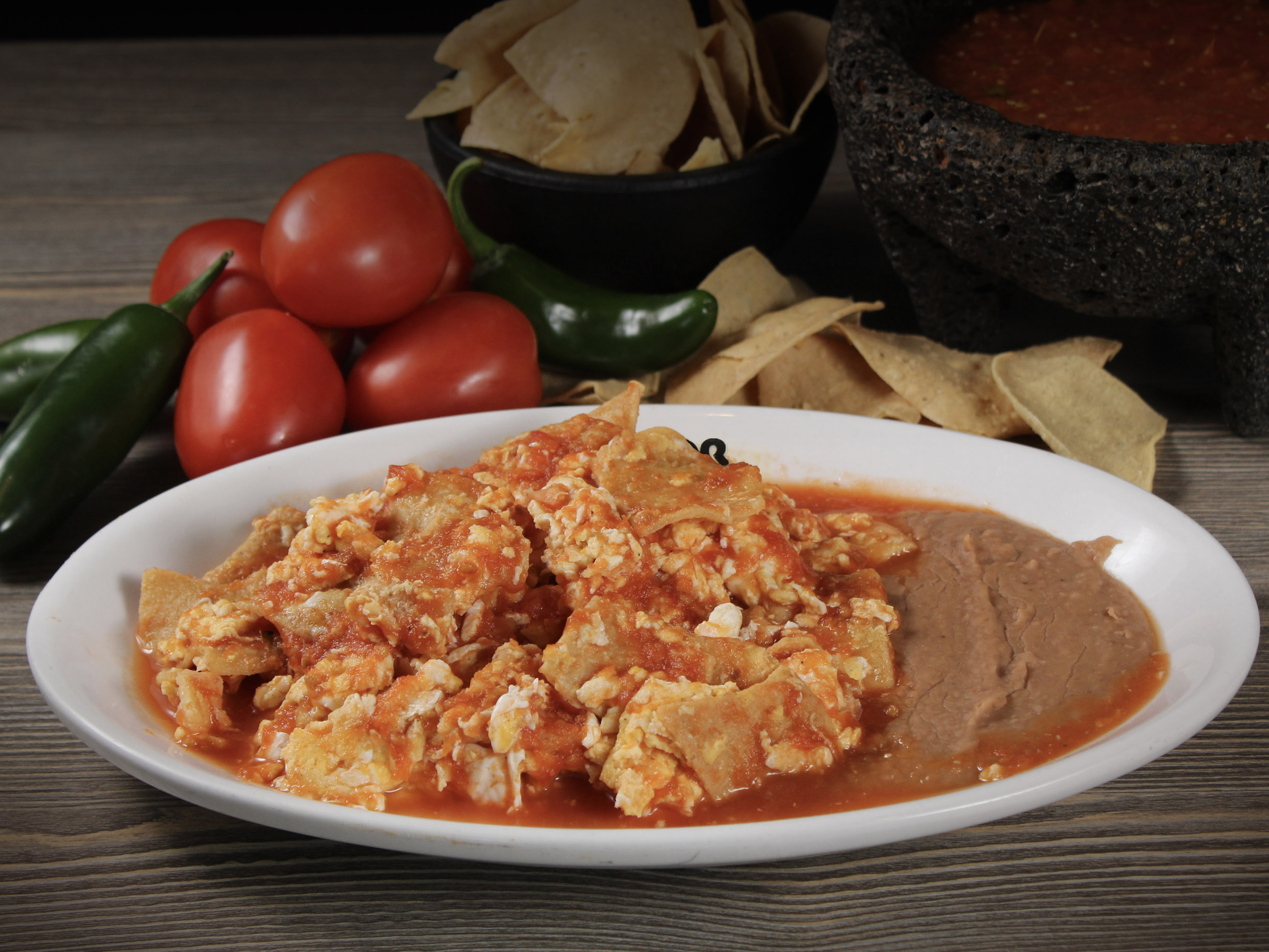 Migas de la Casa con Frijoles