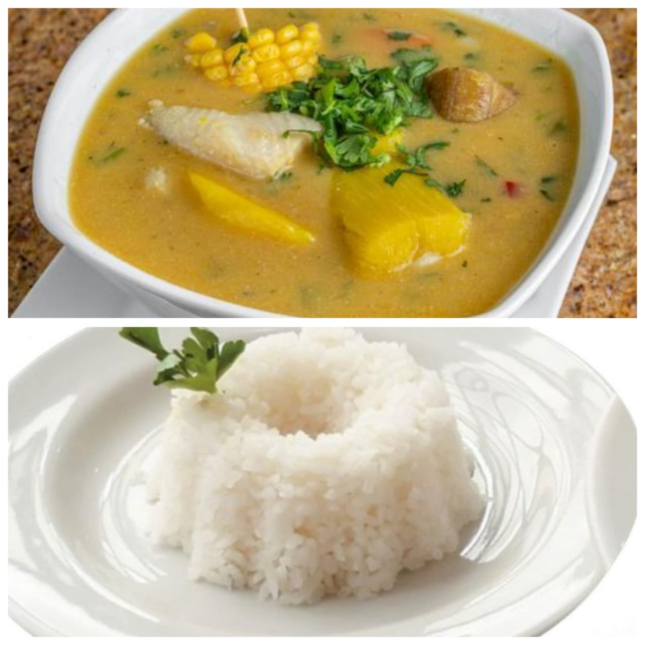 Sancocho de Pescado Grande más Arroz