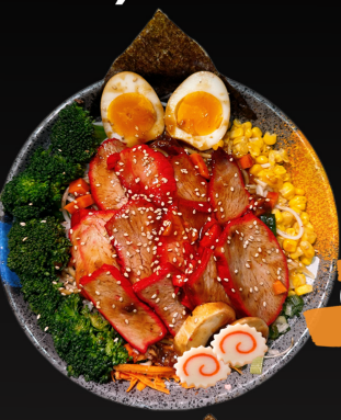 Ramen con Caldo Carne BBQ