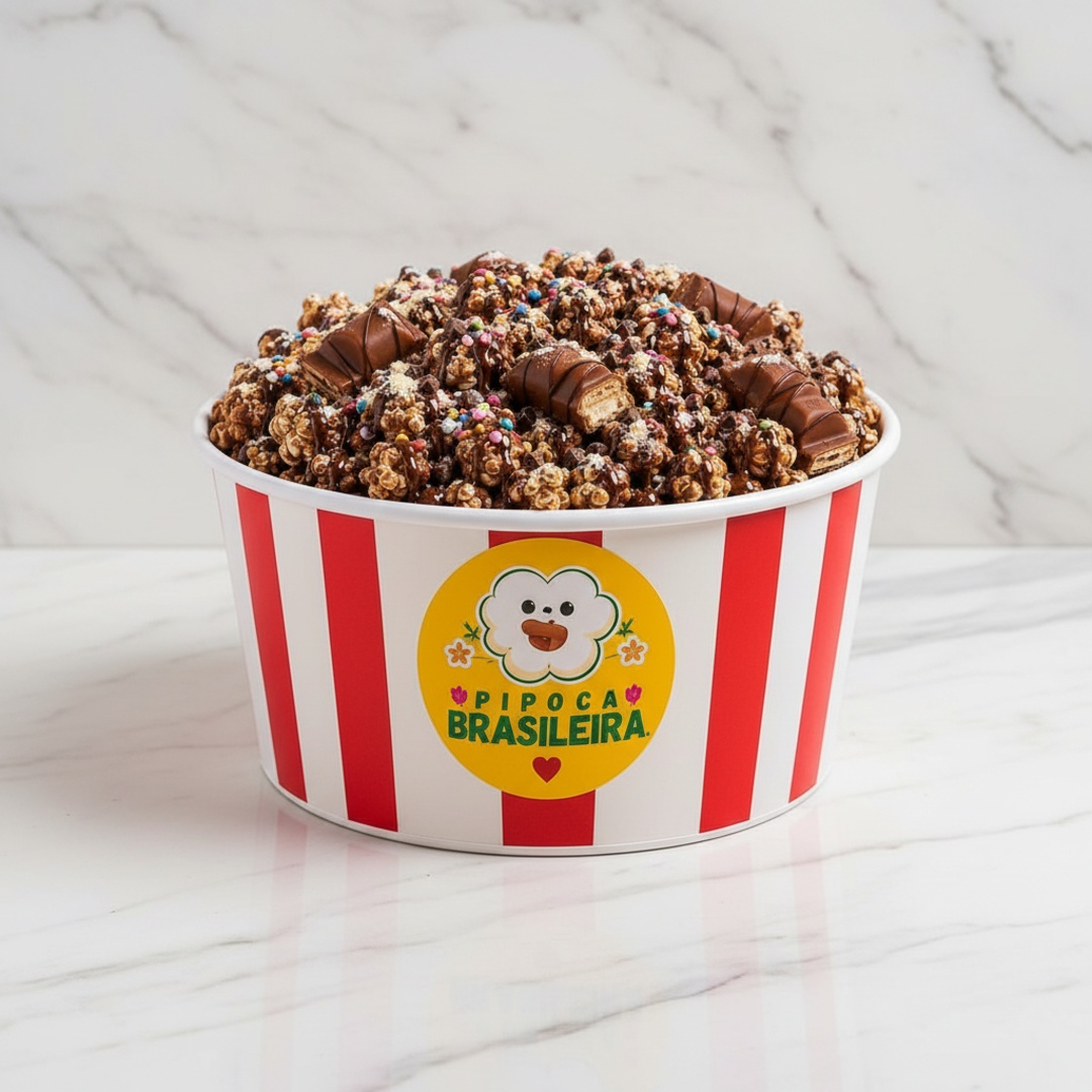 Pipoca Kinder Bueno Delícia.