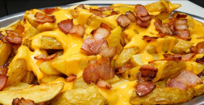 Papas gajo con queso