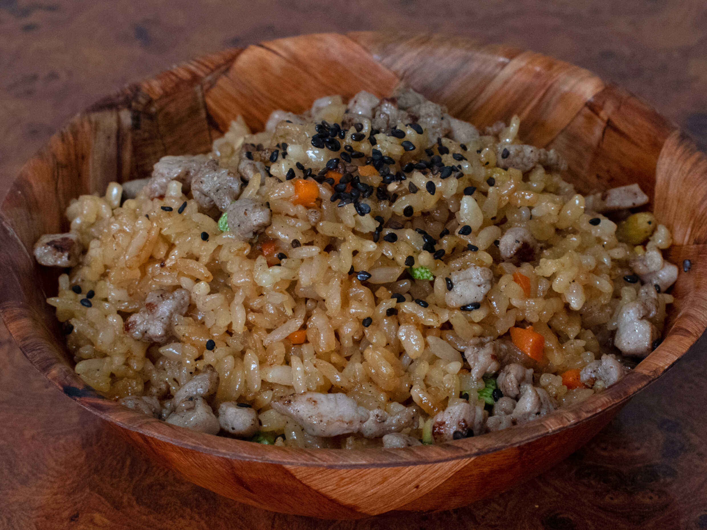 Yakimeshi con Arrachera