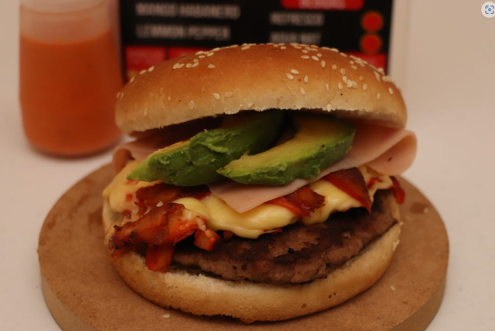 Hamburguesa con Res y Trompo
