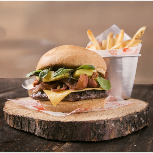 Pineapple Burger y Papas