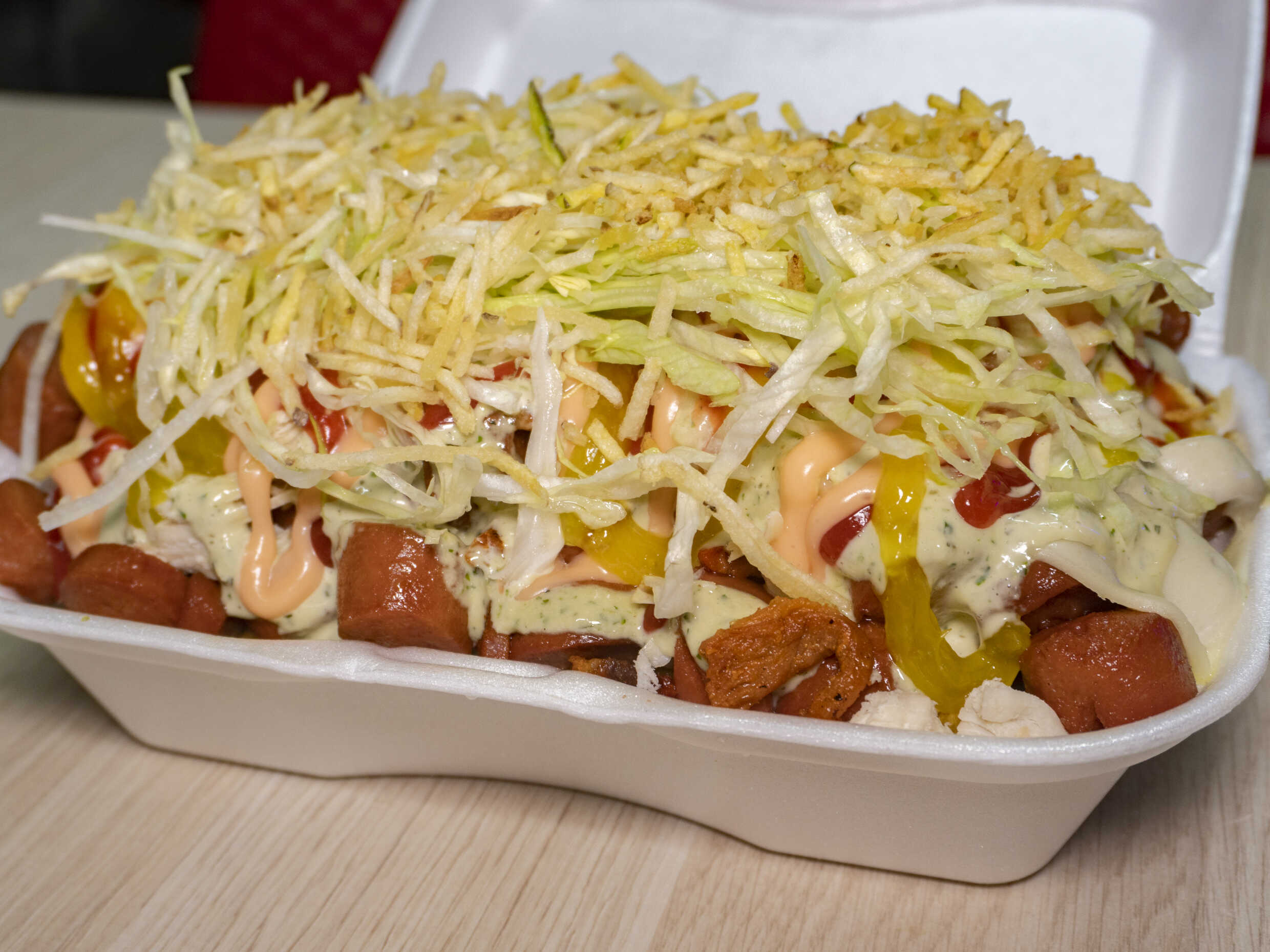 Super Salchipapa del Rancho con Gaseosa