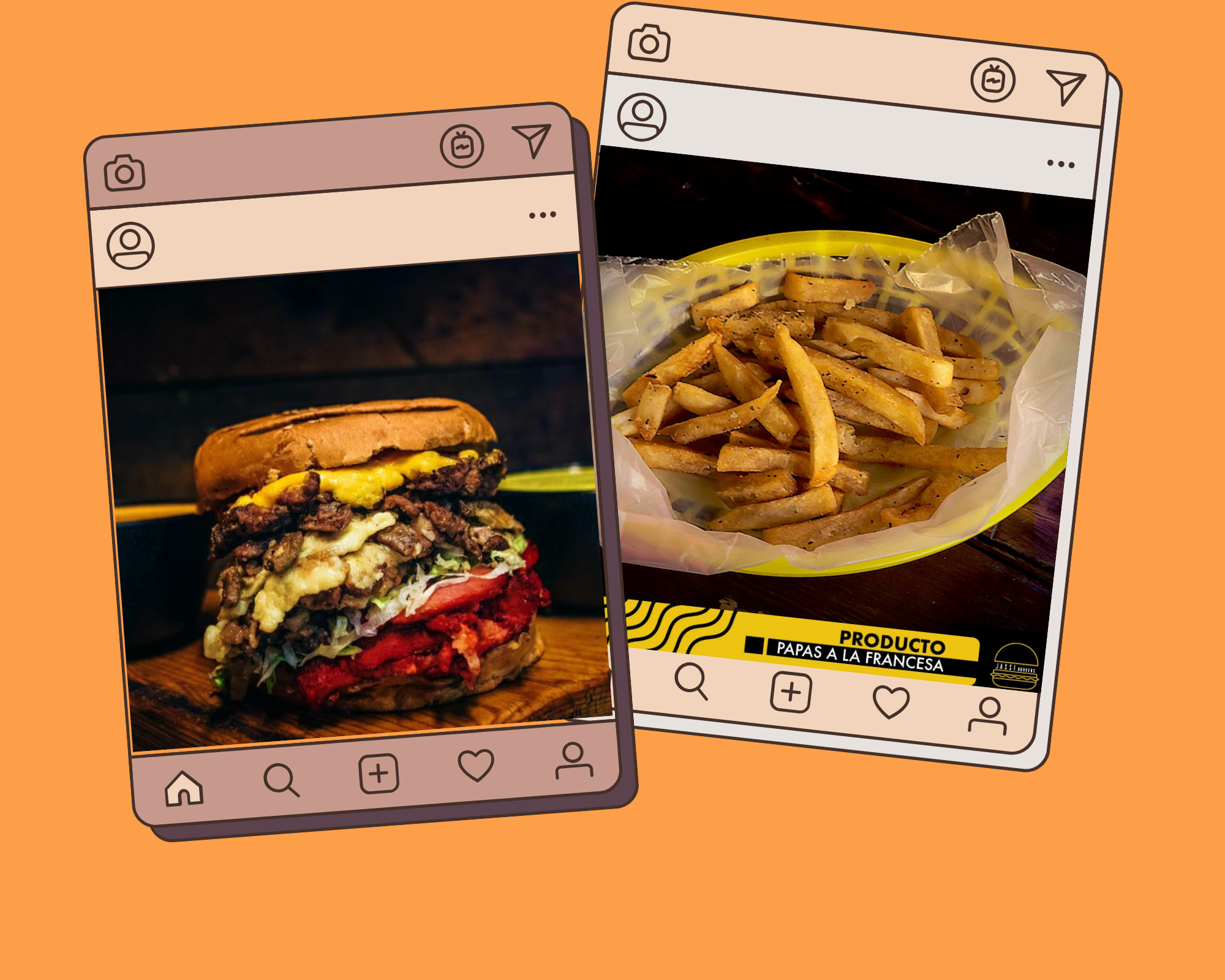 🍔Burger C/Carne Asada+ Papas a la Francesa🍟