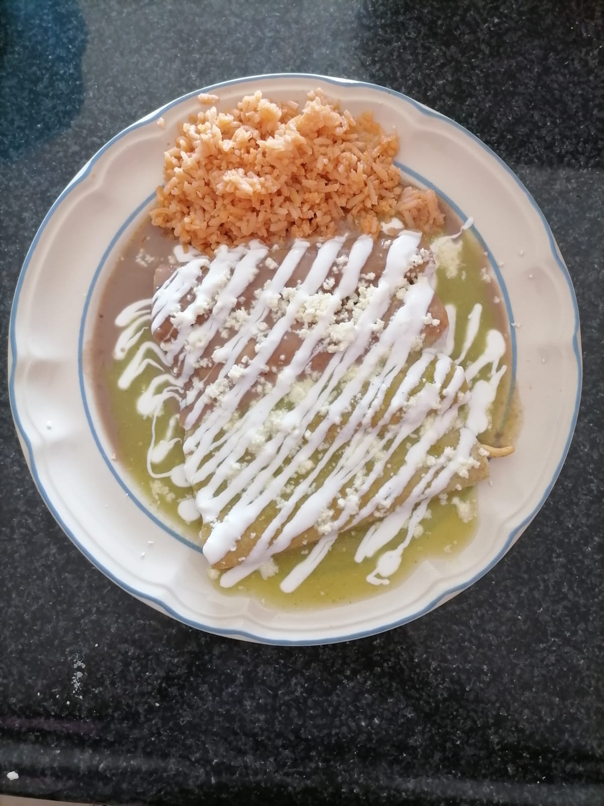 Enchiladas Verdes (Relleno a Escoger)