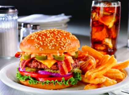 Hamburguesa Con Papas