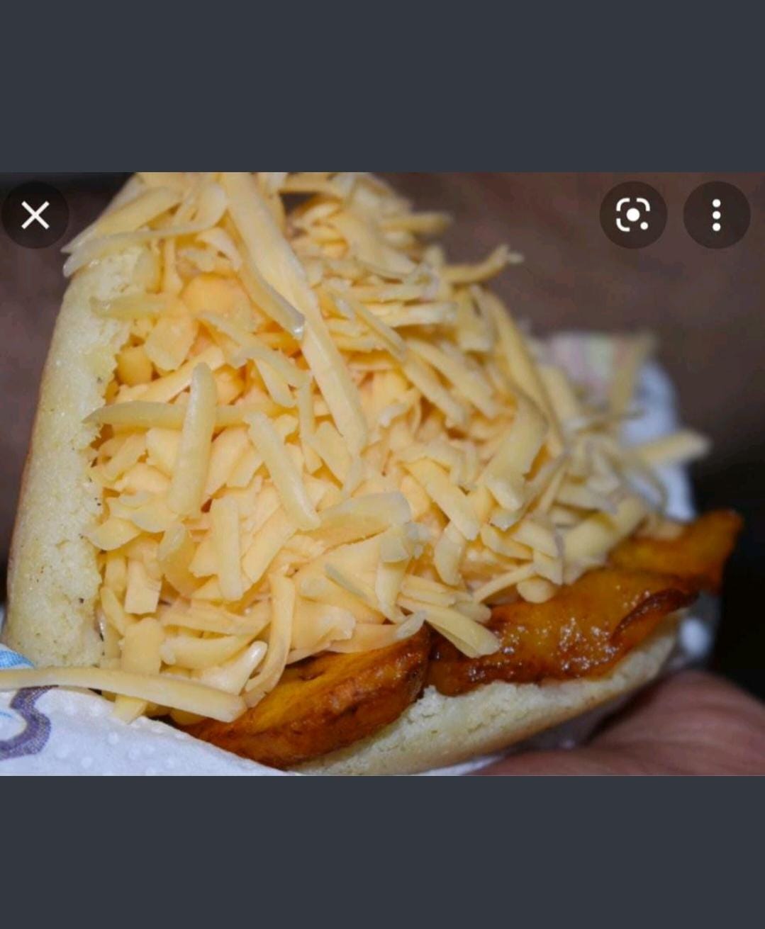 Arepa Plátano y Queso