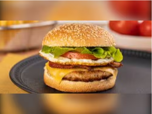 Sanduíche de pão com carne, ovo, queijo,chedaar presunto, bacon, calabresa, molho, salada