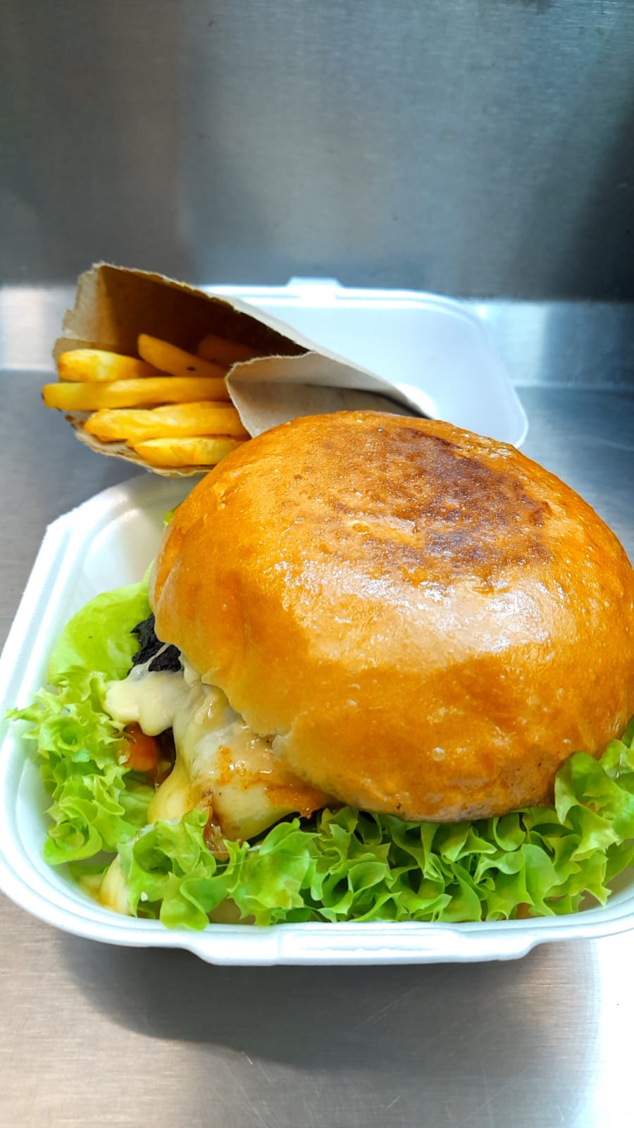 Hamburguesa Asadera + Papas