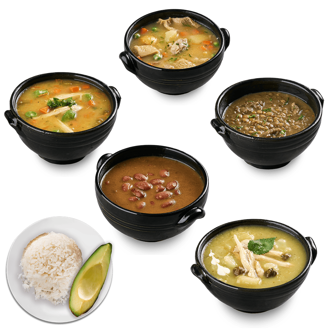 Sopa de Eleccion Personal + Arroz y Aguacate