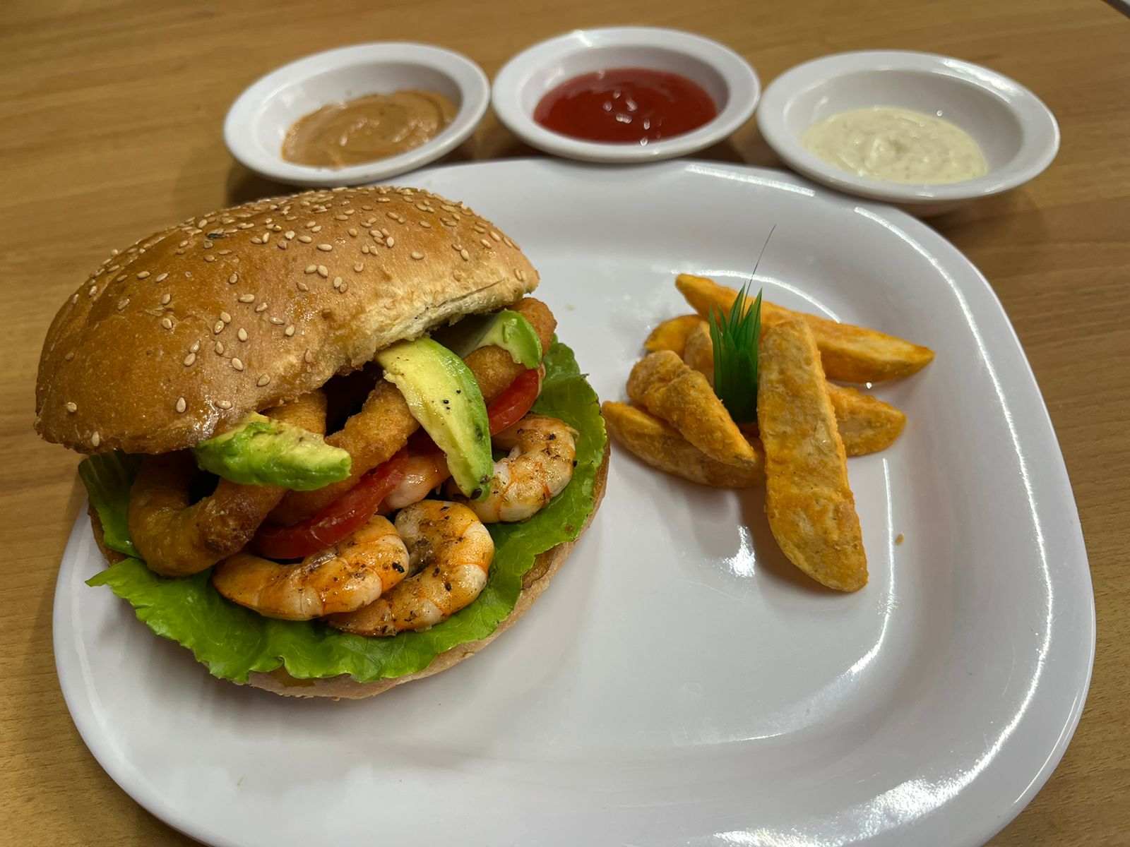 Hamburguesa de camarón