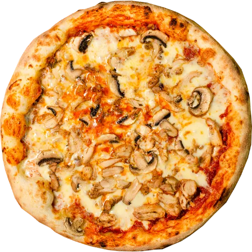 Pizza Griego y Champiñones