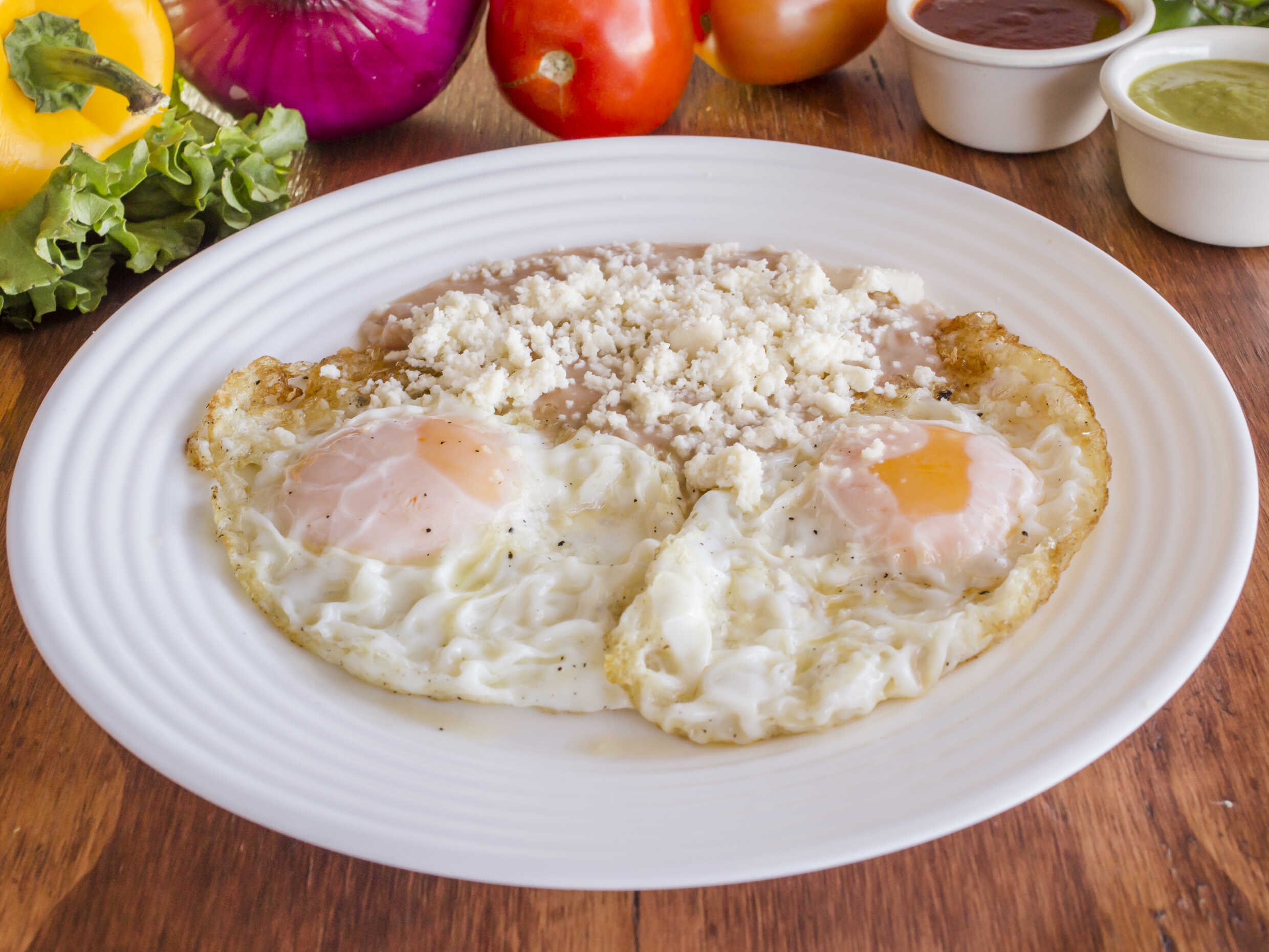 Huevos Estrellados+Frijoles de la Casa