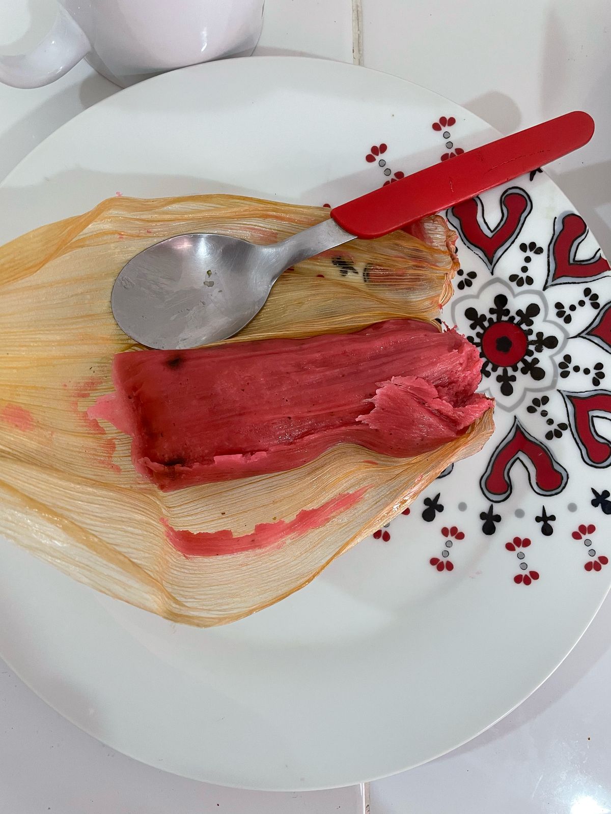 Tamal de Fresas con Pasas