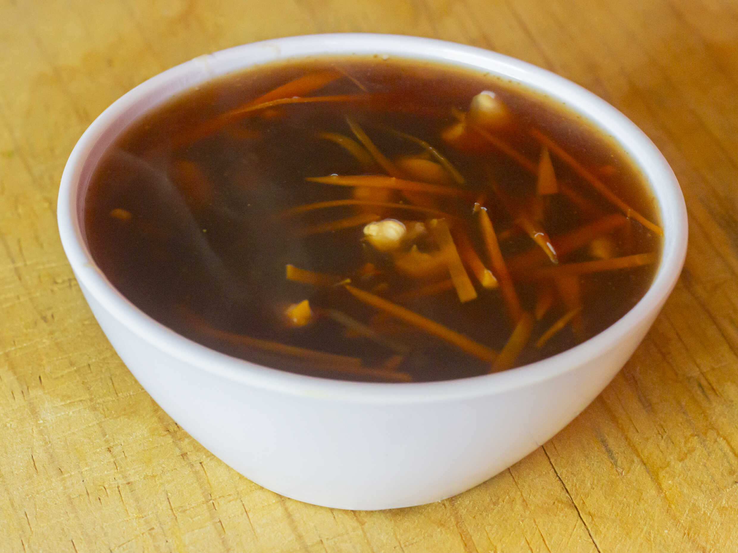 Sopa Mandarín con Camarón