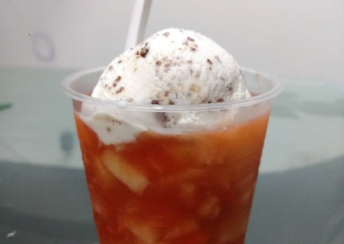 Salpicón con helado.