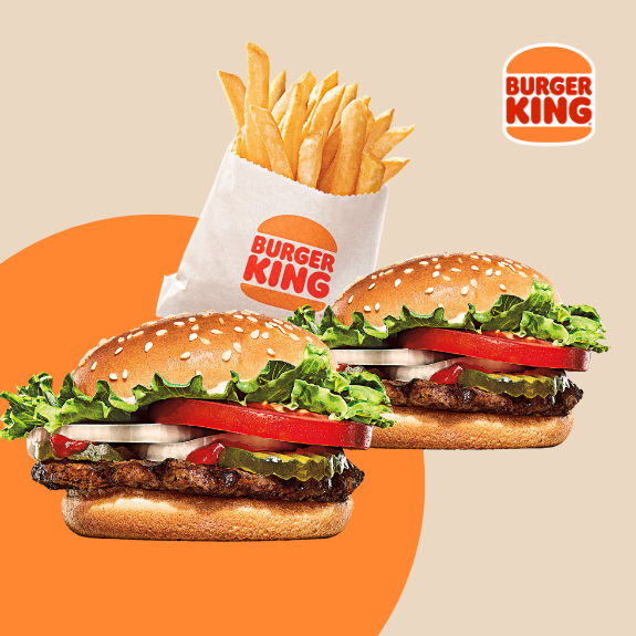 2 x 4450 Whopper® Jr + Papas Pequeñas