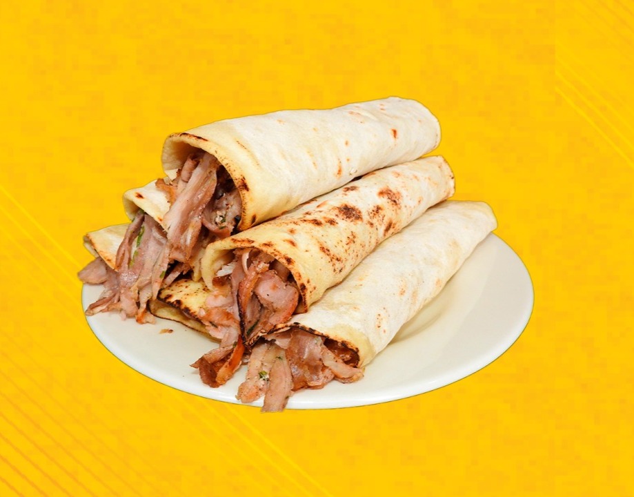 3 Tacos Árabes y Coca Cola 375 Ml.