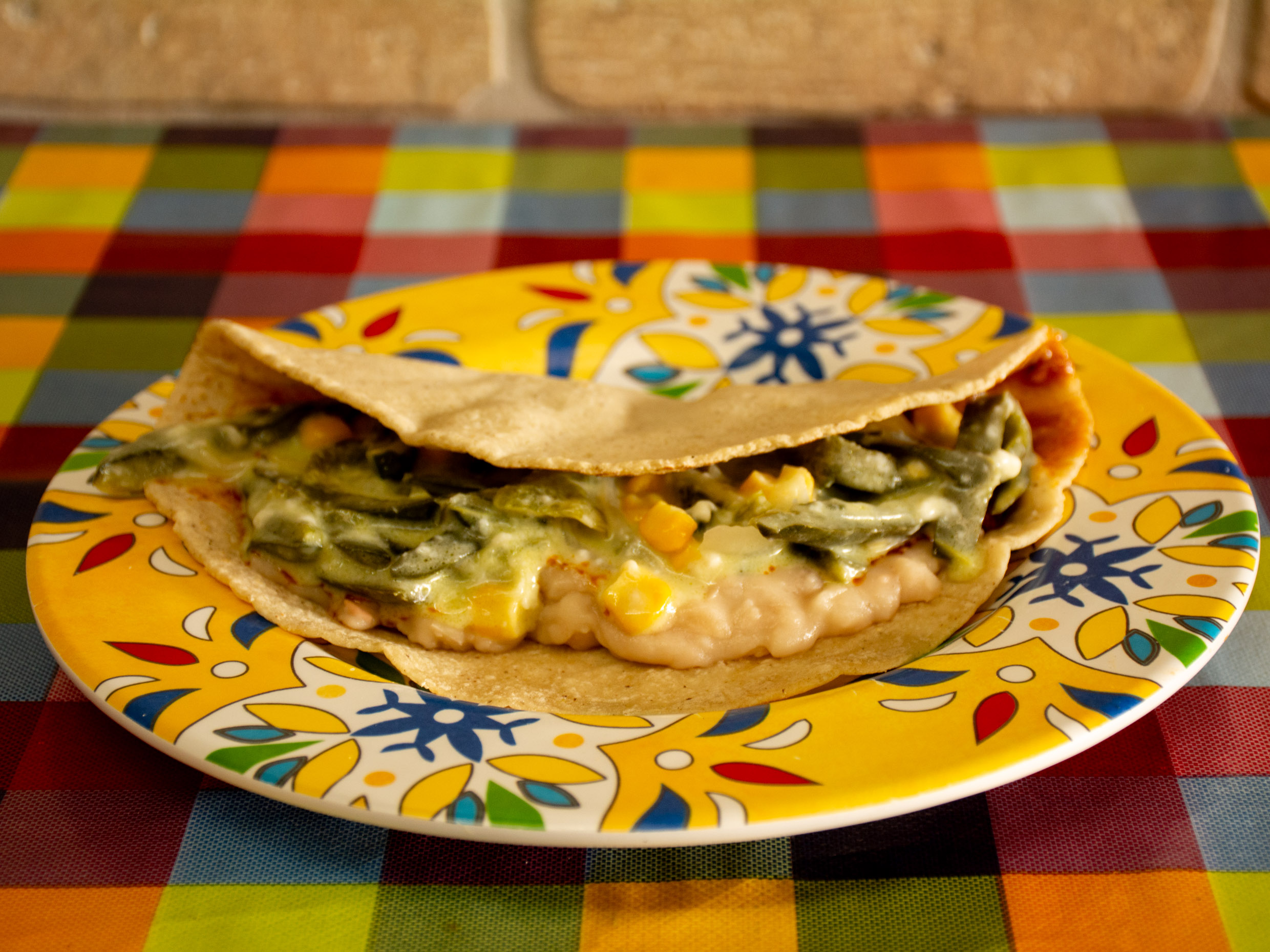 Taco de Rajas con Crema