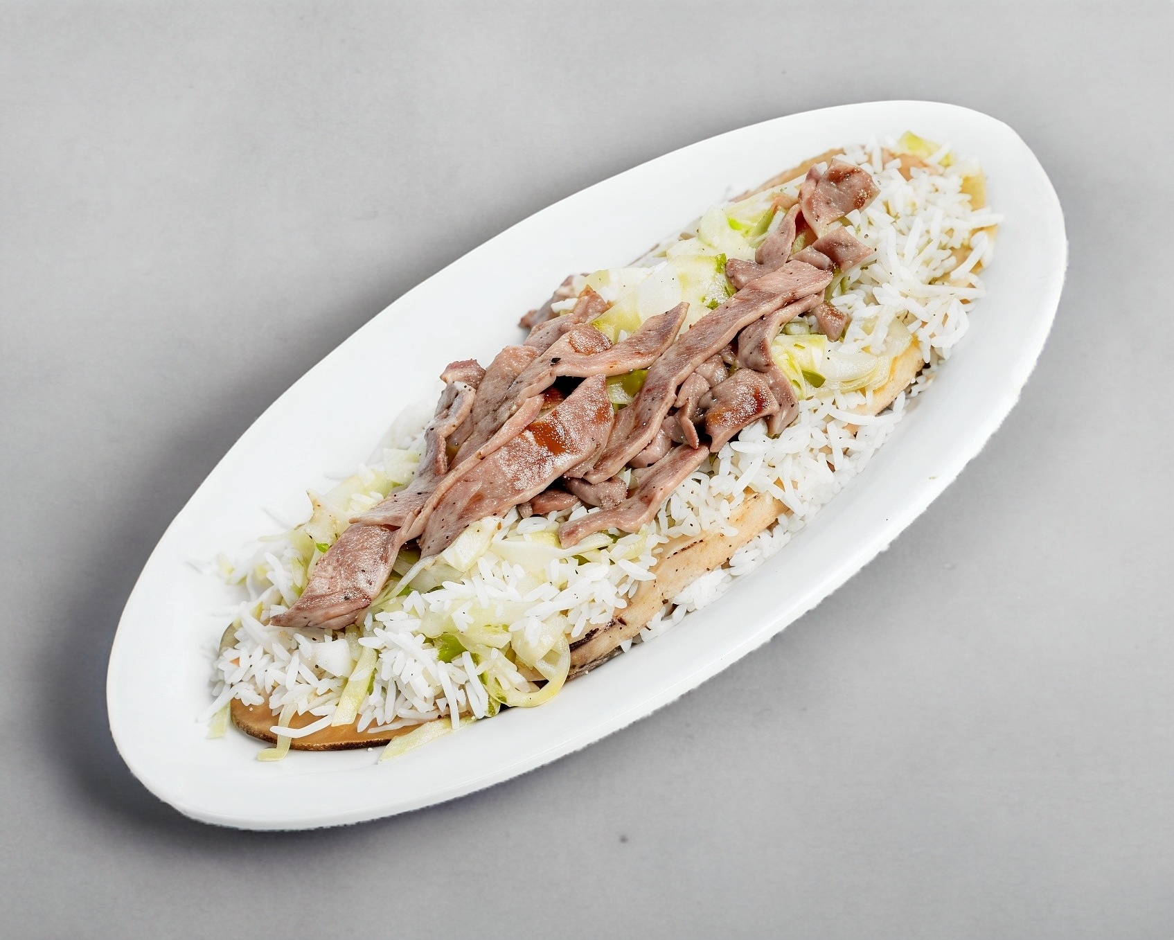 HUARACHE DE BISTEC CON QUESO