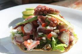 Tostada Camarón Con Pulpo