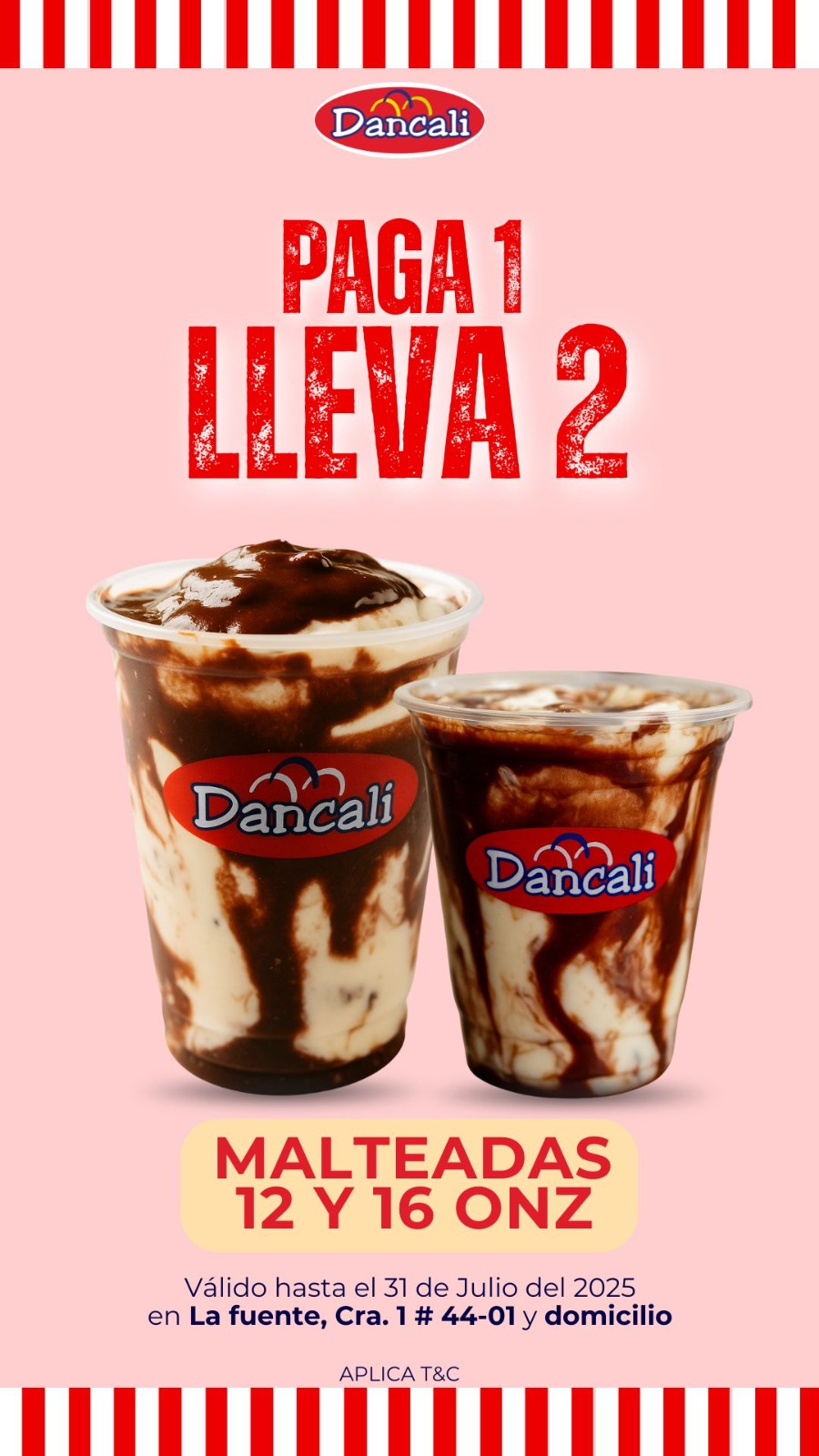 2x1 Malteada Sencilla 12 onz