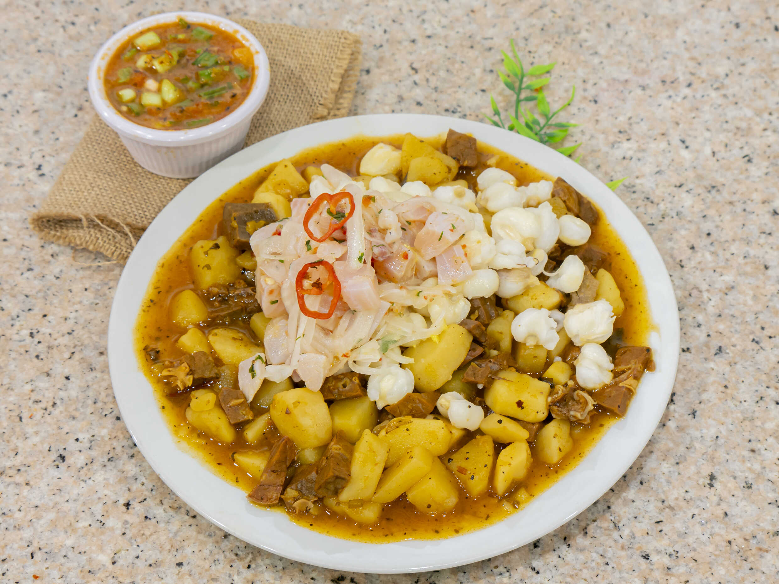 Chanfainita con Ceviche