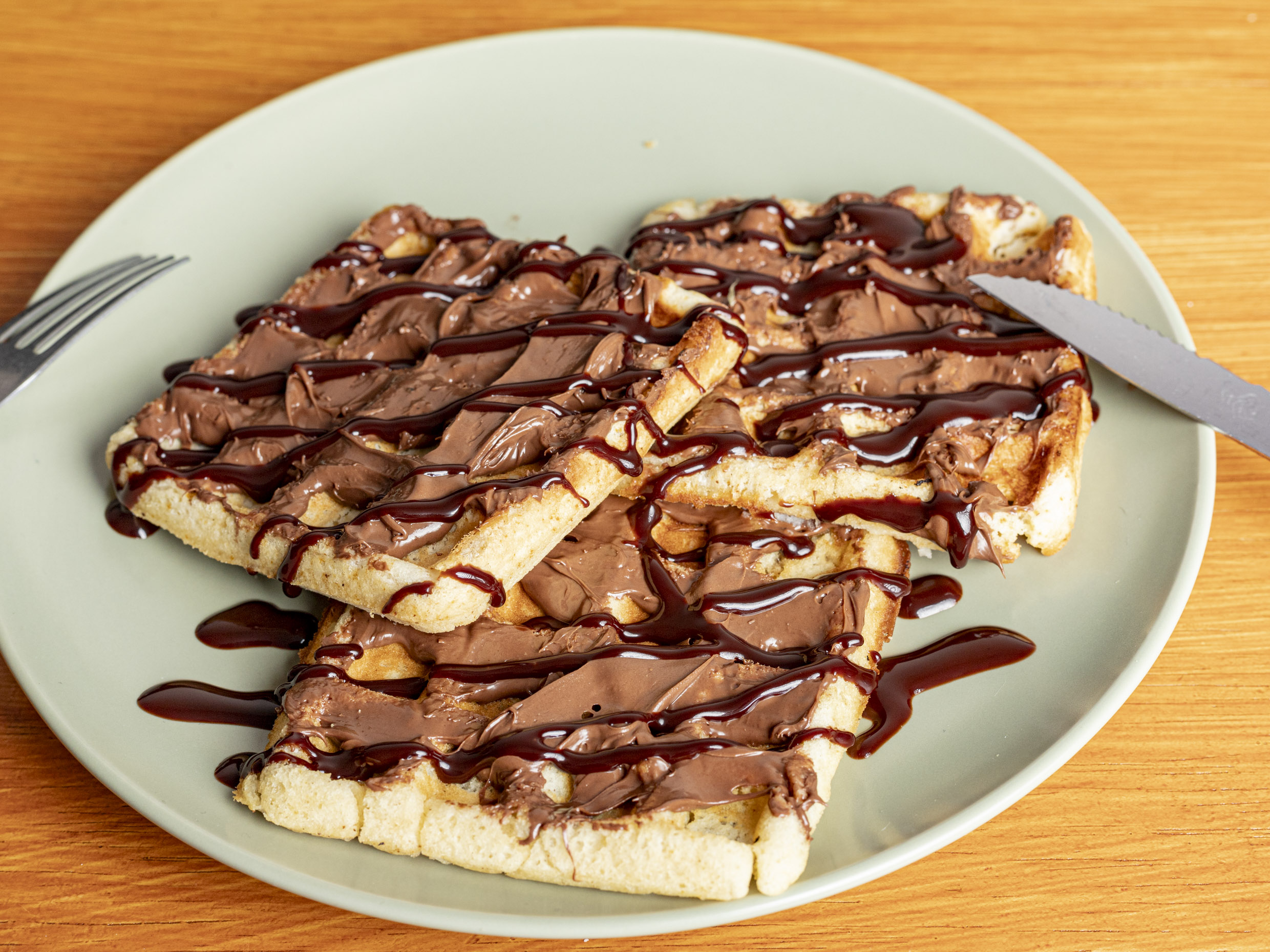 3 Waffles de NUTELLA