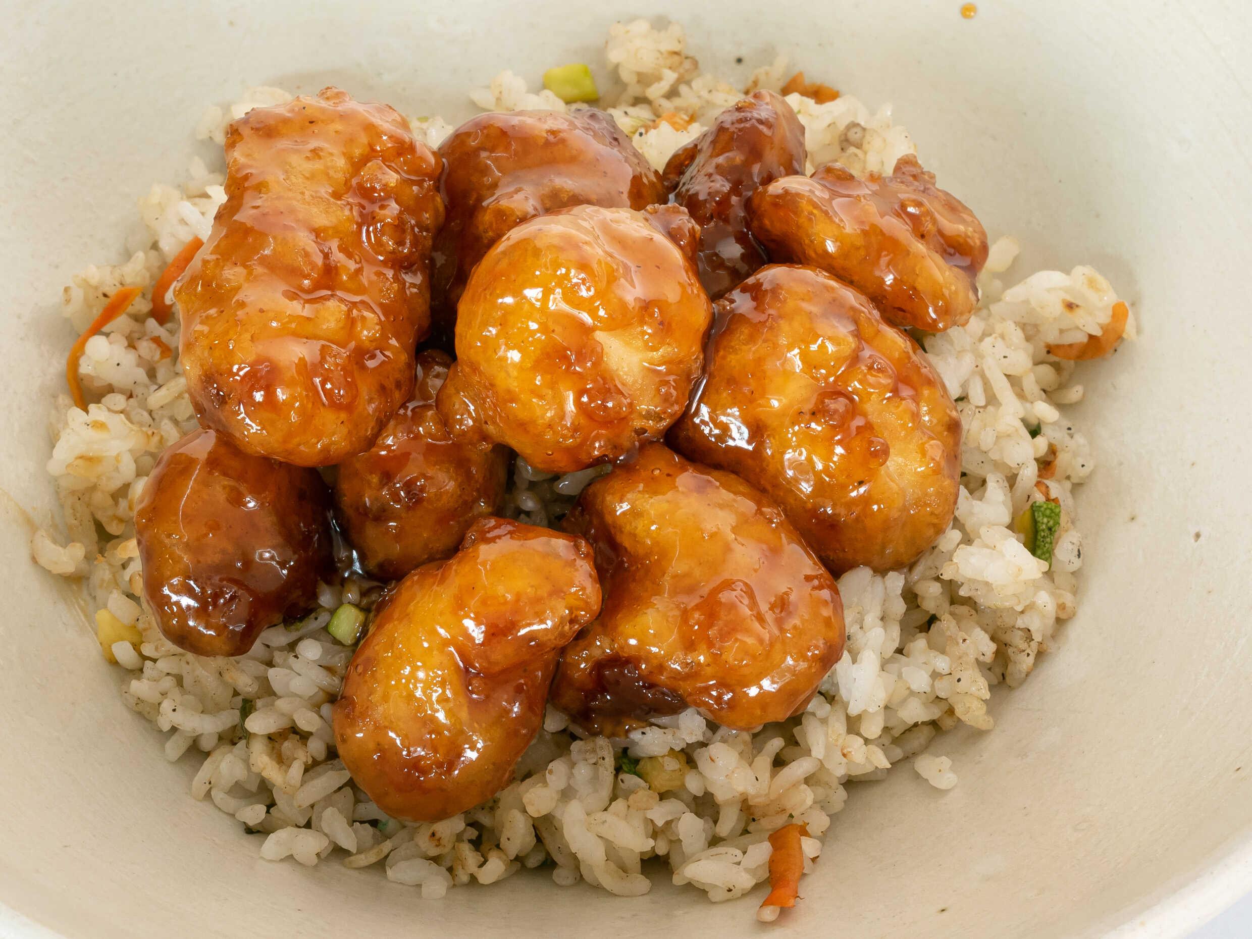 Pollo a la naranja con arroz frito 2 personas