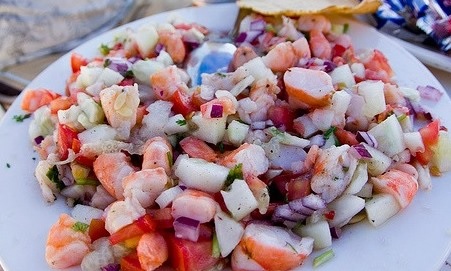 Ceviche de Camarón Cocido con Pulpo Mediano