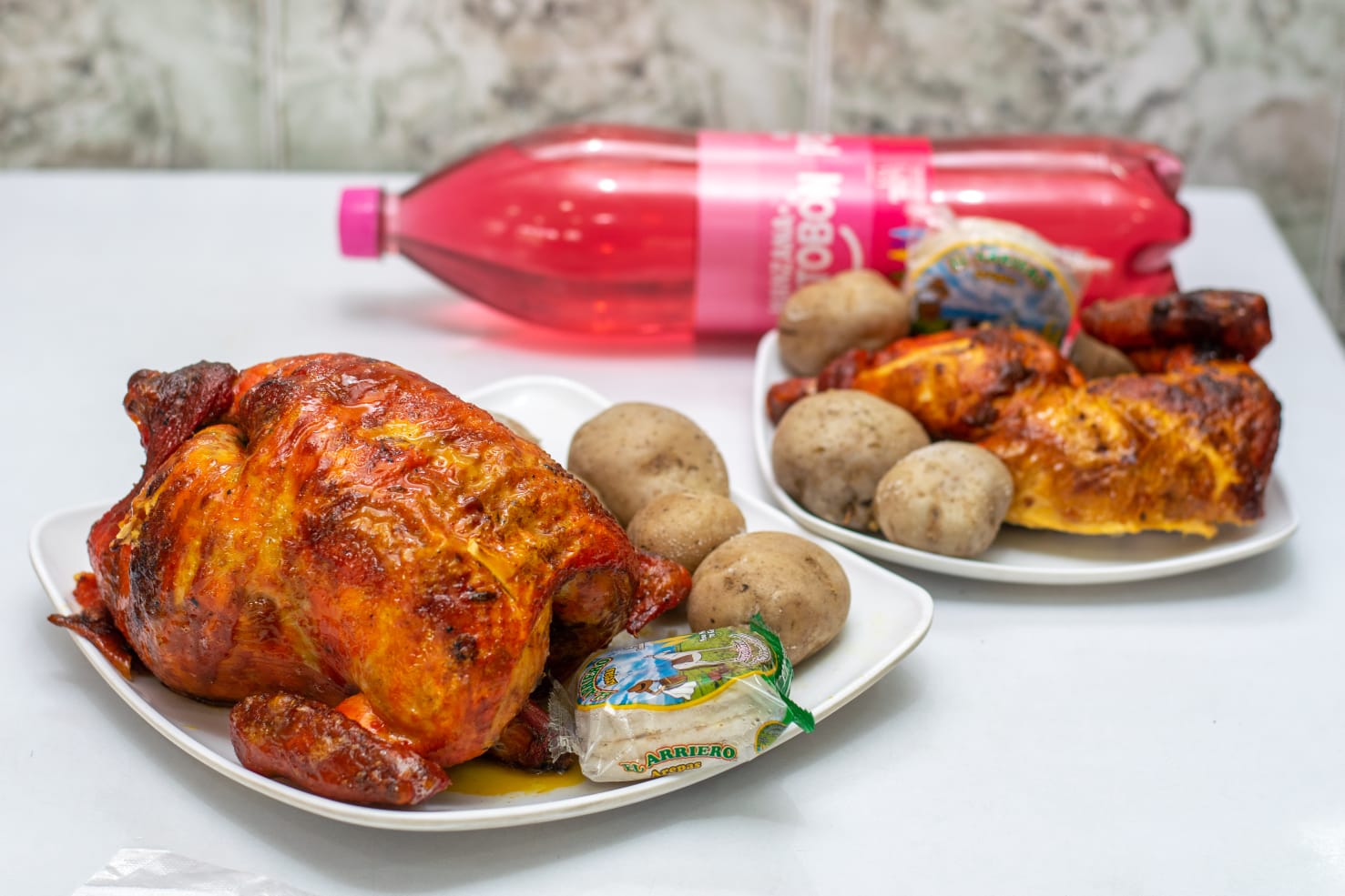 Combo 1 Pollo y Medio Asado + Gaseosa 1 Lt