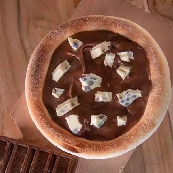 chocolate de primeiríssima qualidade ao leite e pedacinhos de hershey's