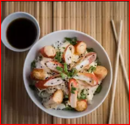 Combo Gohan Hot Crab & Kushiage de queso & Té Negr