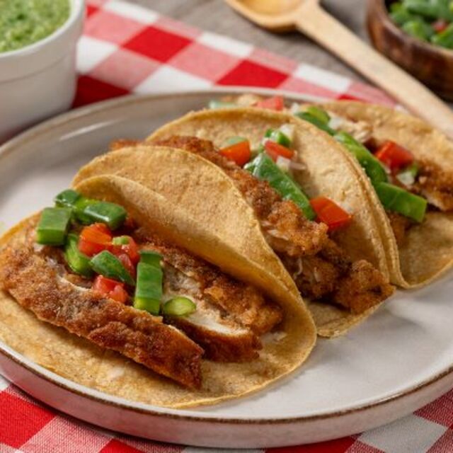 Taco con Milanesa de Pollo